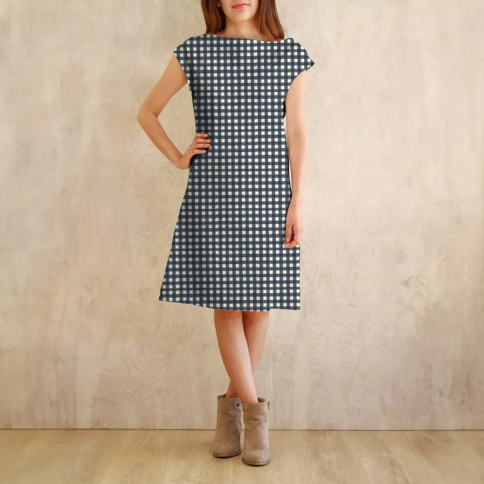 PLDS-907 Small Plaid of my Dreams Navy - Image 4