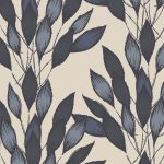 C-26400a Brushed Leaves Gris in Canvas