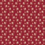 a pattern of flowers on a red background