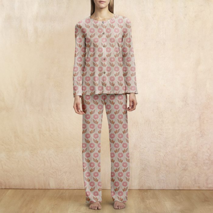 F-26404a Clayflower Sweet in Flannel - Image 4
