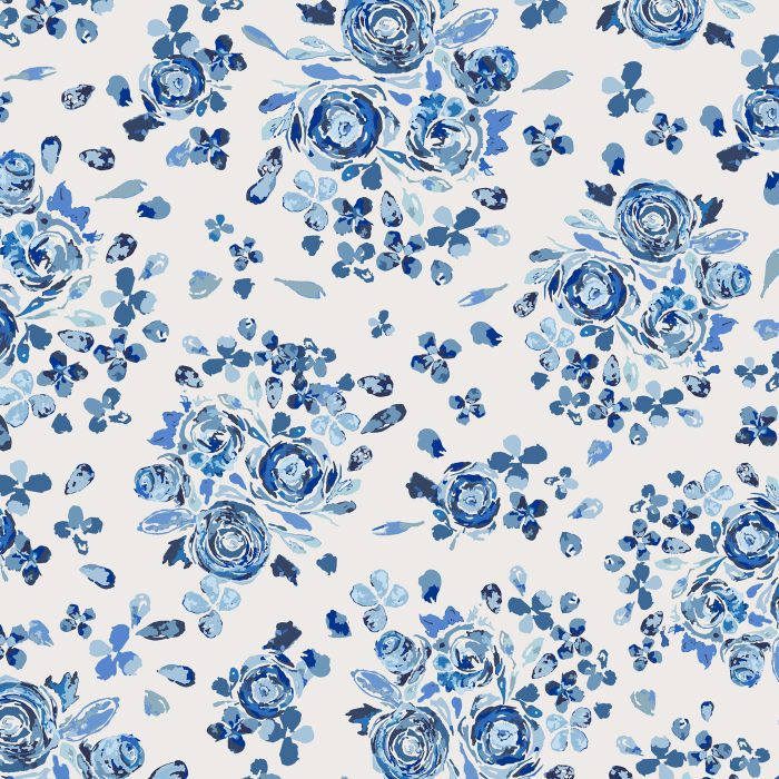 F-89500 Swifting Flora Indigo in Flannel - Image 2