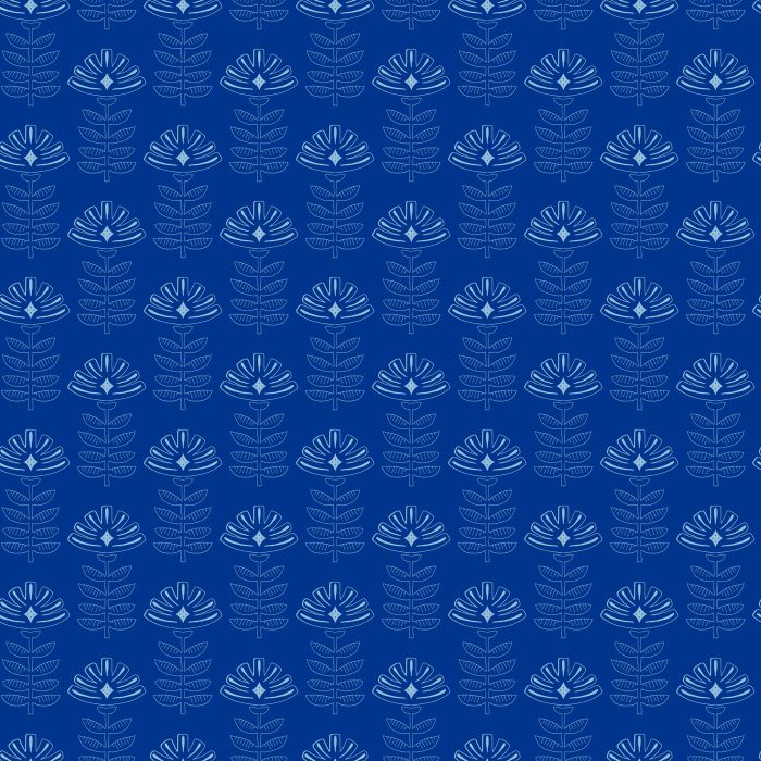 R-89512a Etched Blooms Cobalt in Rayon - Image 2