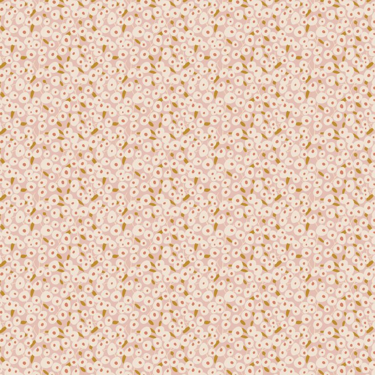 a pattern of small white and orange dots