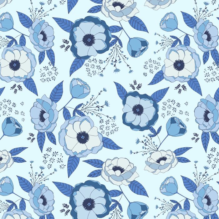 TBL-89503 Sprinkled Peonies Azul - Image 2