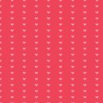 Pink hearts fabric with a red background