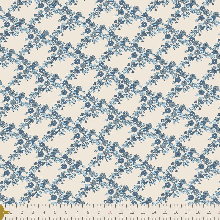 R-85908a Charming Arbor Bluebell in Rayon - Image 3