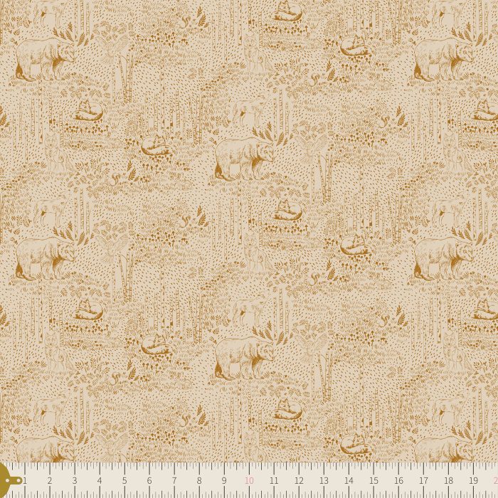 F-79514a Awaken Forest Acorn in Flannel - Image 3