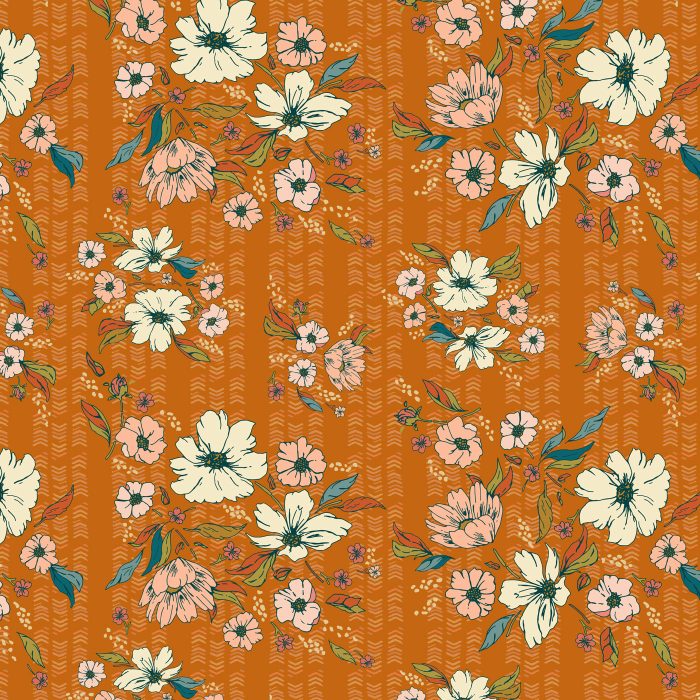 F-44310 Olden Bouquets in Flannel - Image 2