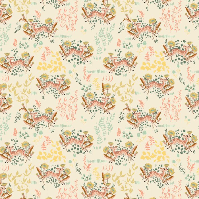 F-77604-1 Dandelion Doe Parsnip in Flannel - Image 2