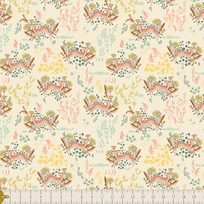 F-77604-1 Dandelion Doe Parsnip in Flannel - Image 3