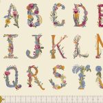 F-2008 Joyeux Alphabet Two Panel in Flannel - Image 2