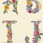 F-2008 Joyeux Alphabet Two Panel in Flannel