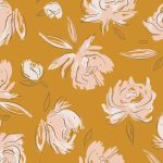 F-22402a Bed of Roses Amber in Flannel