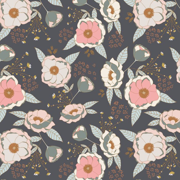 FUS-SK-1300 Sprinkled Peonies Sparkler Metallic - Image 2