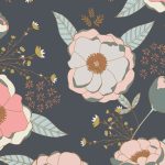 FUS-SK-1300 Sprinkled Peonies Sparkler Metallic