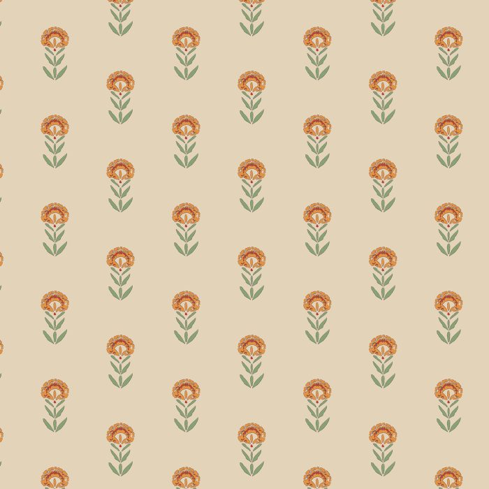 MRG-L-55314 Front Yard Marigolds in Linen Blend - Image 2