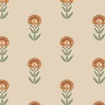 MRG-L-55314 Front Yard Marigolds in Linen Blend