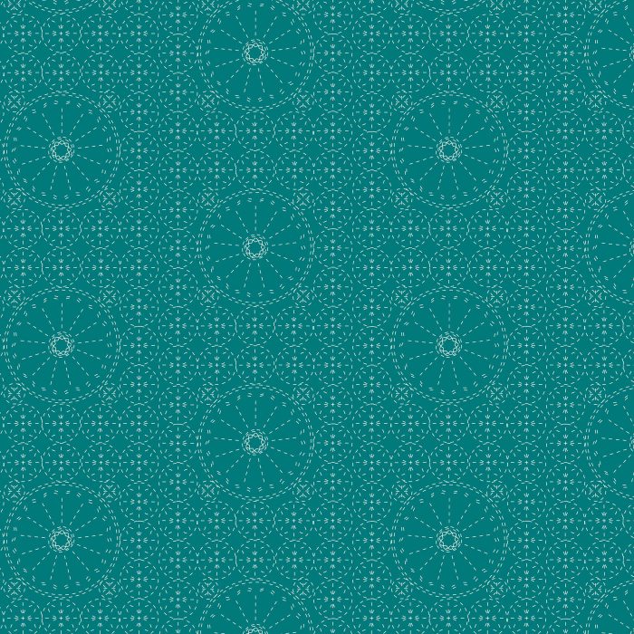 WBL-12038 Sashiko Florette Teal - Image 2