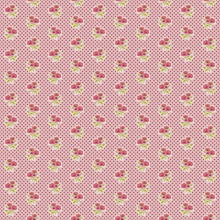 MMD-47303 Pressed Posies Carmine - Image 2